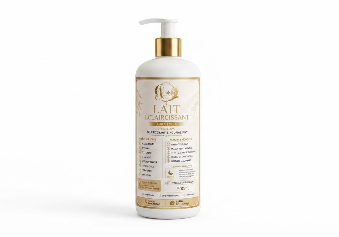 Lait Éclaircissant AuraLylia – 500 ml