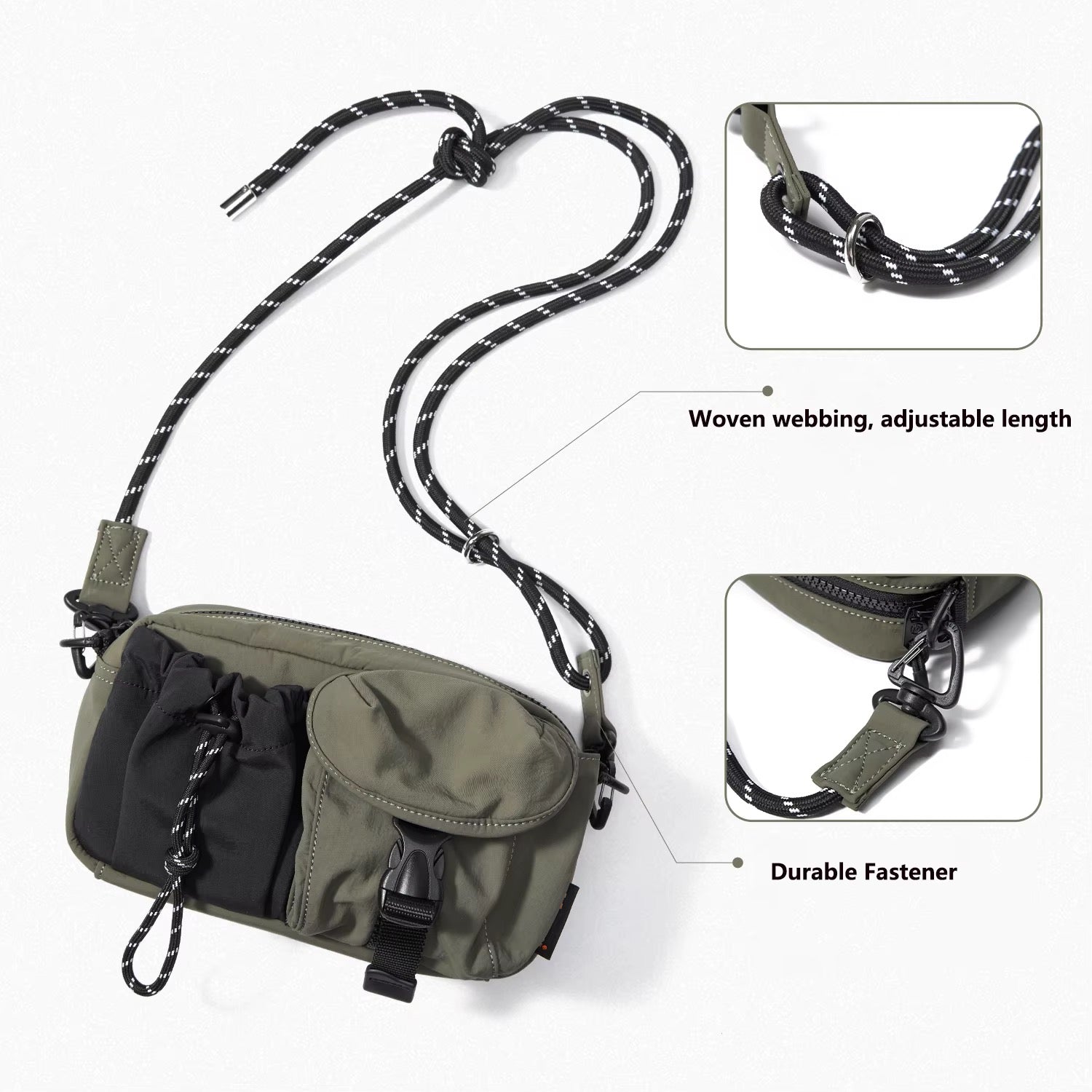 Sac bandoulière multifonction — Compact, pratique et stylé