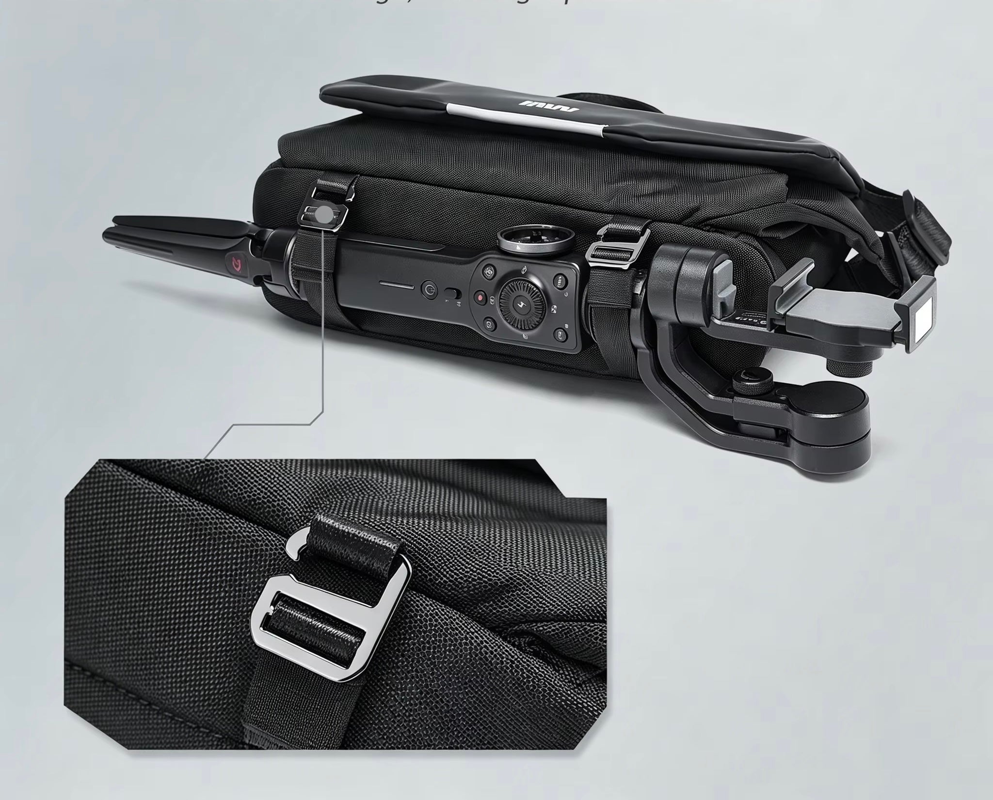 Sac bandoulière en Cordura 840D – Noir 🖤