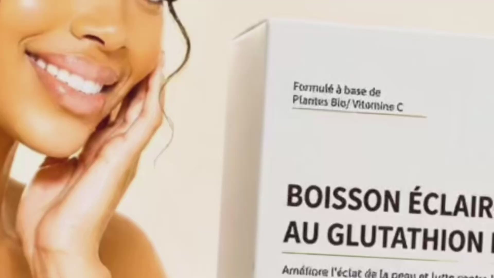 poudre de beauté éclaircissante, collagène et glutathion.